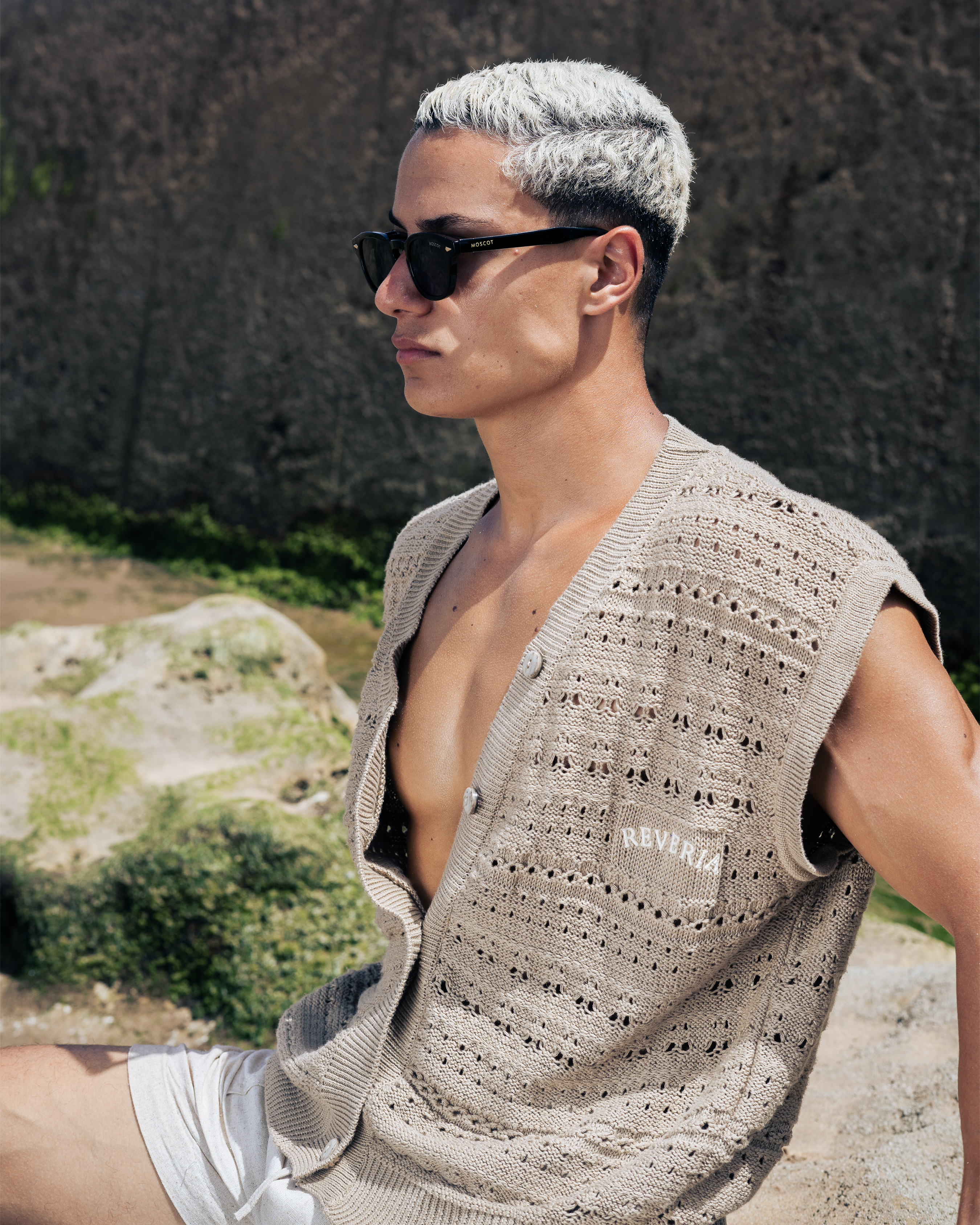 Cardigan Knitted Top Hommes - Flat view