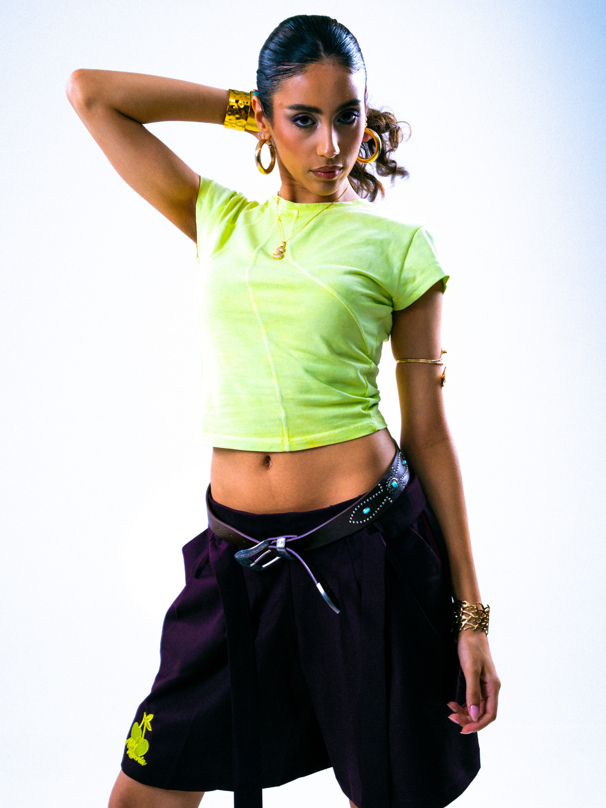 Y2K Washed Crop Top - view 1