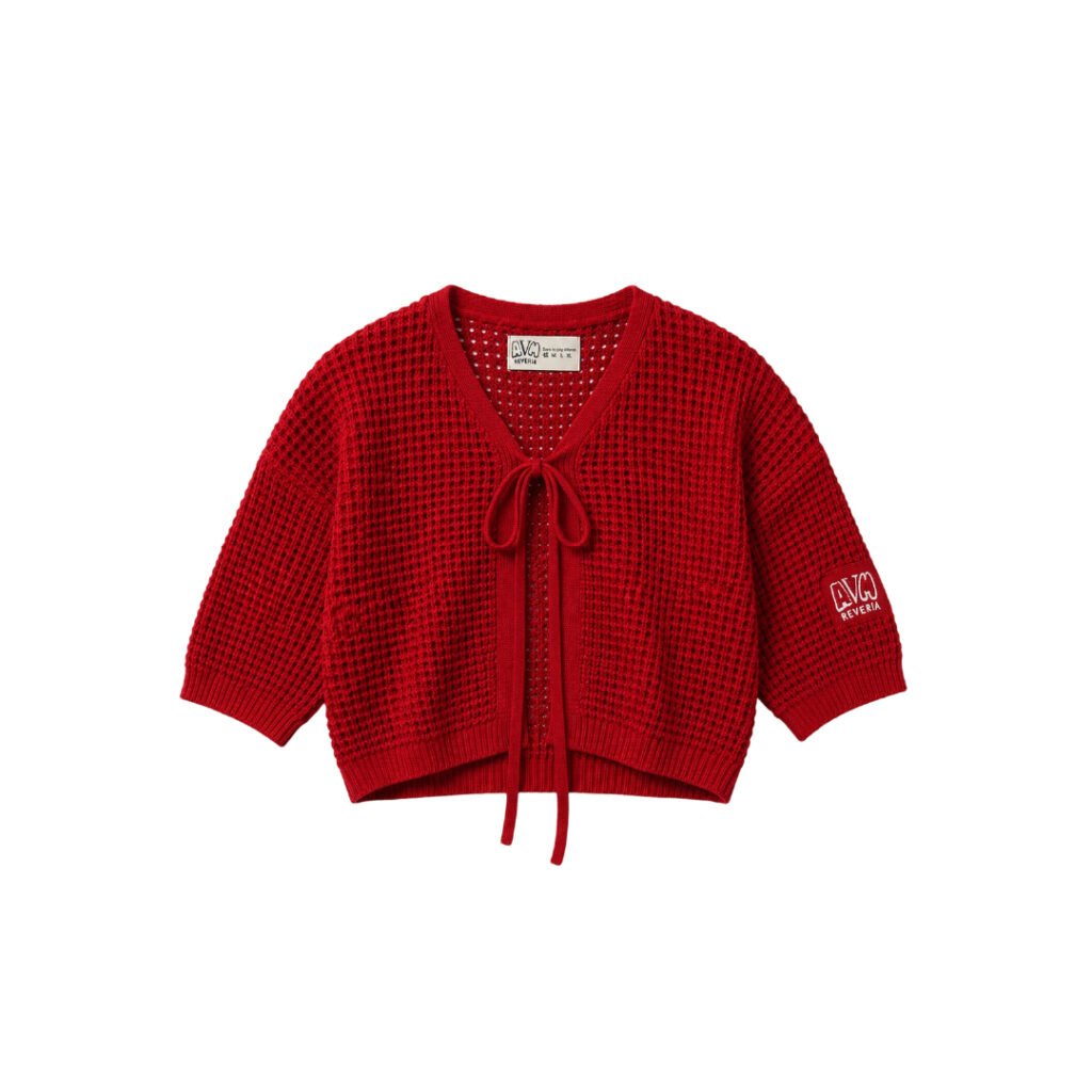 Red Ribbon Knit Top